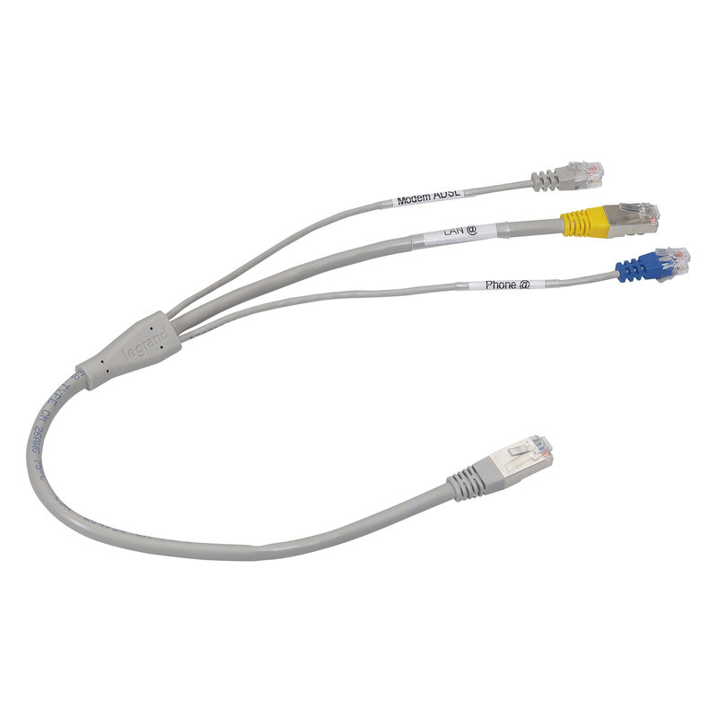 Legrand 413205 - Kit box déportée pour réseau multimédia avec 2 cordons