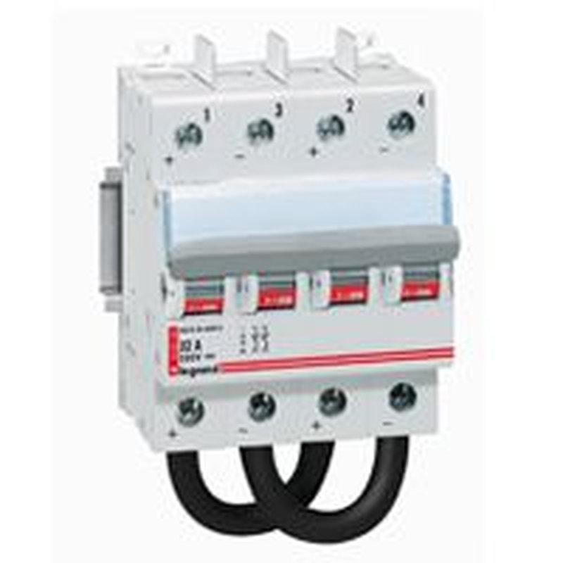 Legrand 414223 - Interrupteur-sectionneur 800 V= - pour photovoltaïque - 25 A - 4 modules