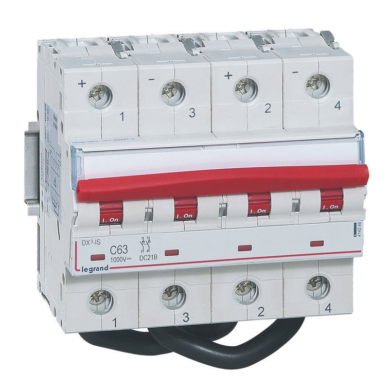 Legrand 414246 - Interrupteur-sectionneur à manette 1000 V= - 63A - 6 modules
