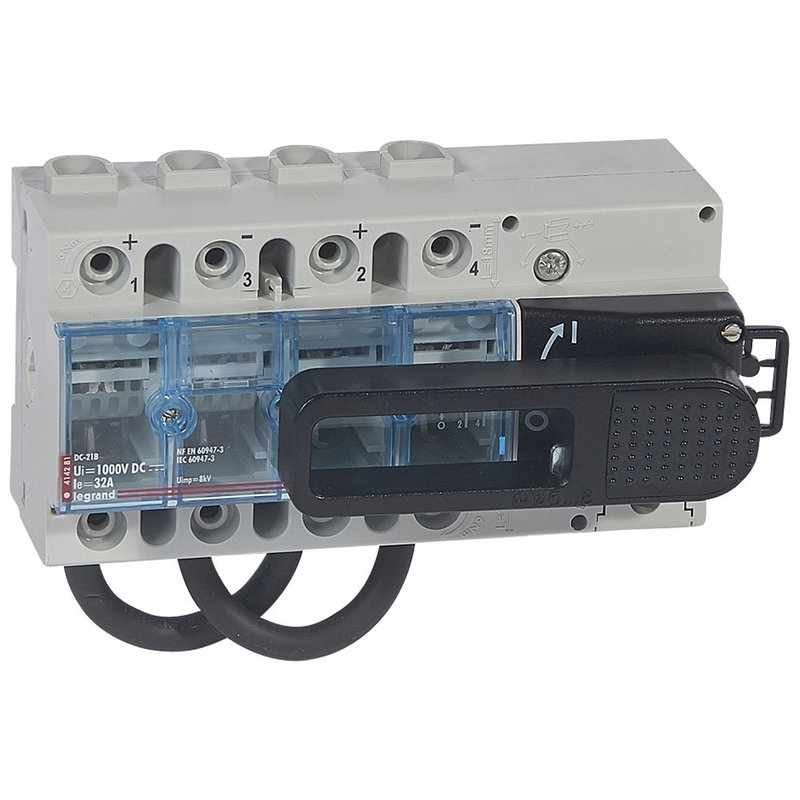 Legrand 414281 - Interrupteur-sectionneur 1000 V= - pour photovoltaïque - 32A - 9 modules