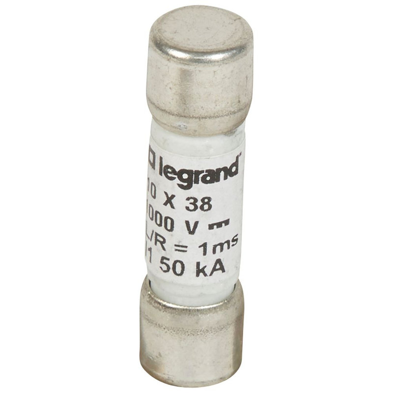 Legrand 414626 - Fusible cylindrique 1000V= 10x38mm gPV pour application photovoltaïque - 8A