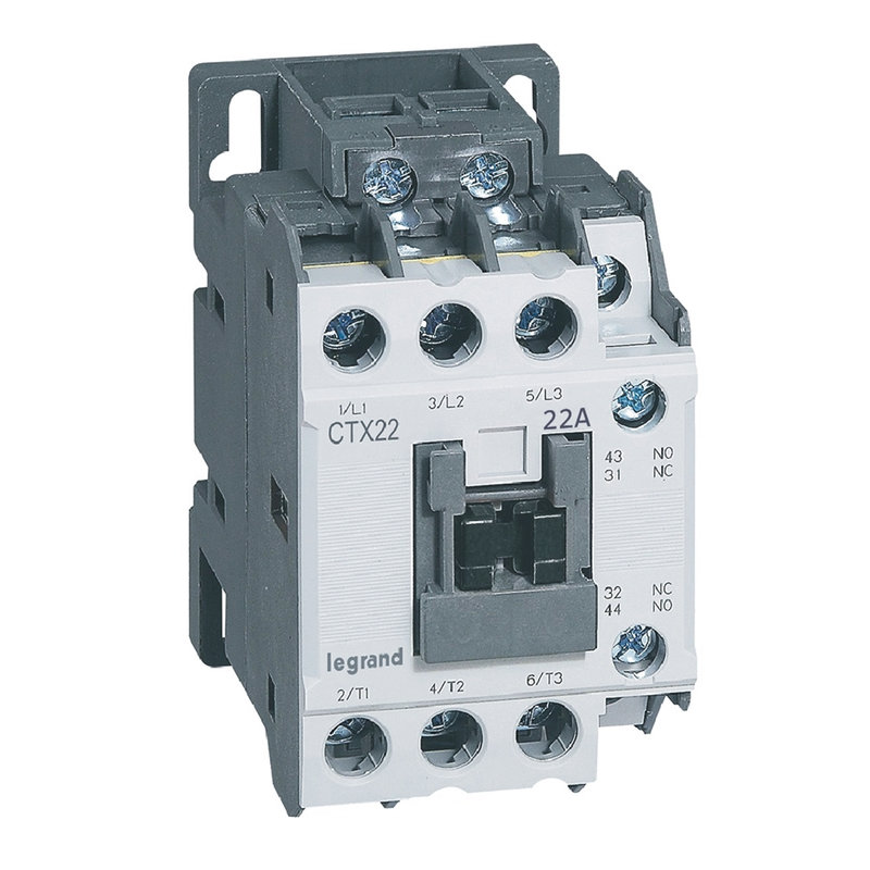 Legrand 416114 - Contacteur de puissance CTX³ 22 - 3P - 22A - bornes à vis - 1NO+1NF - 110V~