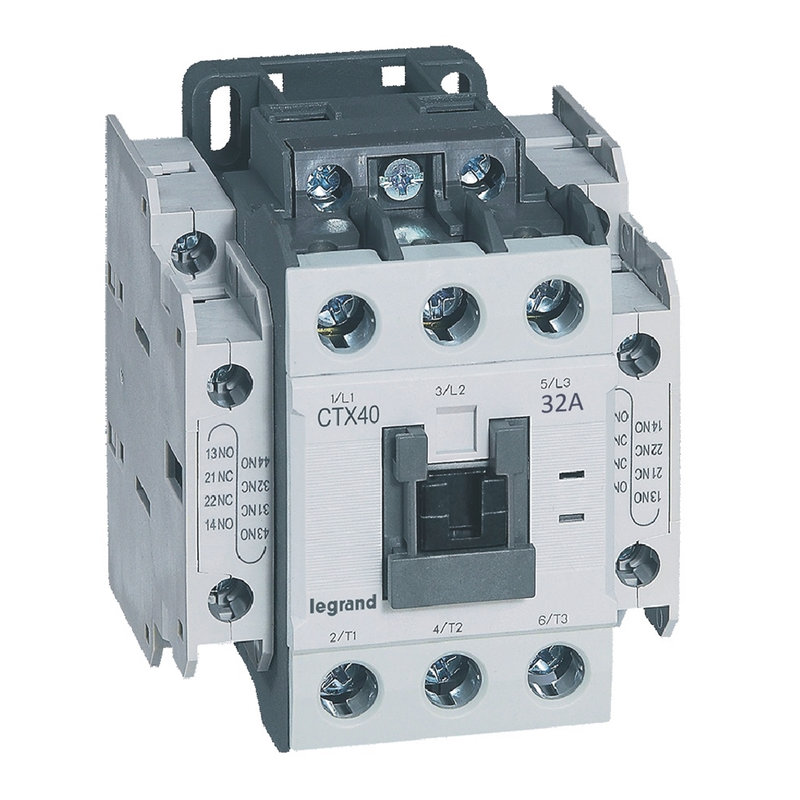 Legrand 416123 - Contacteur de puissance CTX³ 40 - 3P - 32A - bornes à vis - 2NO+2NF - 48V=