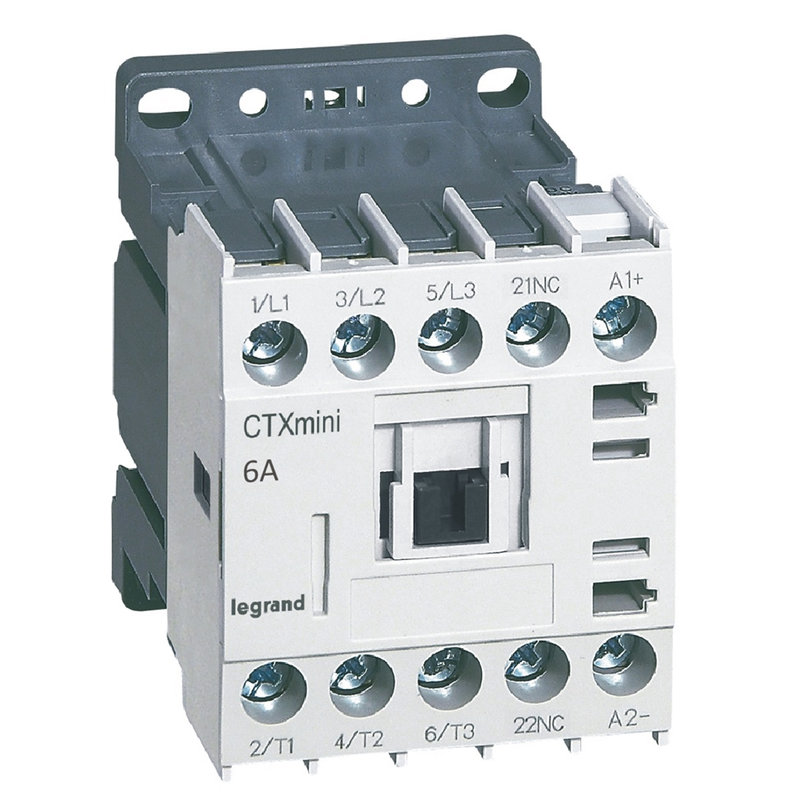 Legrand 417011 - Mini-contacteur de puissance CTX³ 3P 6A+contact auxiliaire-1NF - 24V=