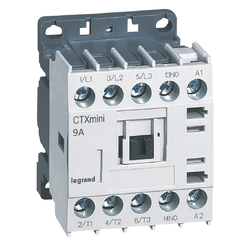 Legrand 417026 - Mini-contacteur de puissance CTX³ 3P 9A+contact auxiliaire-1NO - 230V~