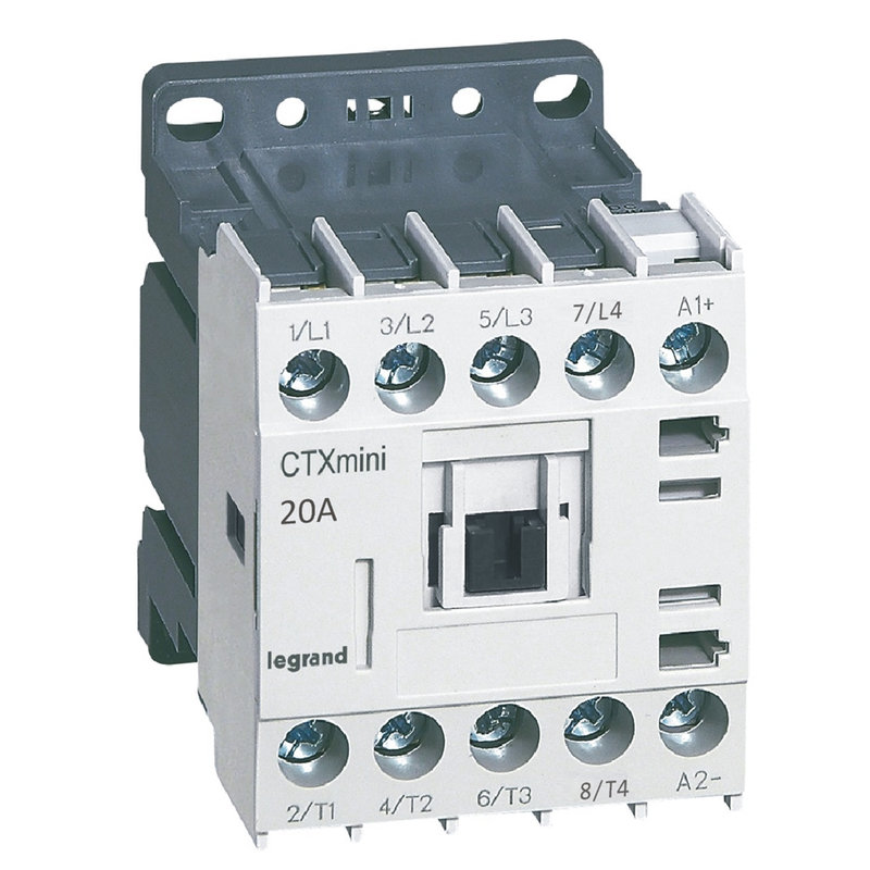 Legrand 417141 - Mini-contacteur de puissance CTX³ 4P sans contact auxiliaire - 20A - 24V=