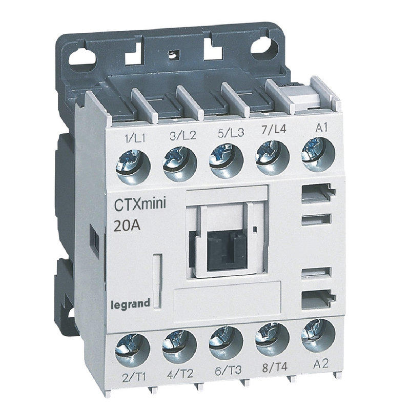 Legrand 417144 - Mini-contacteur de puissance CTX³ 4P sans contact auxiliaire - 20A - 110V~