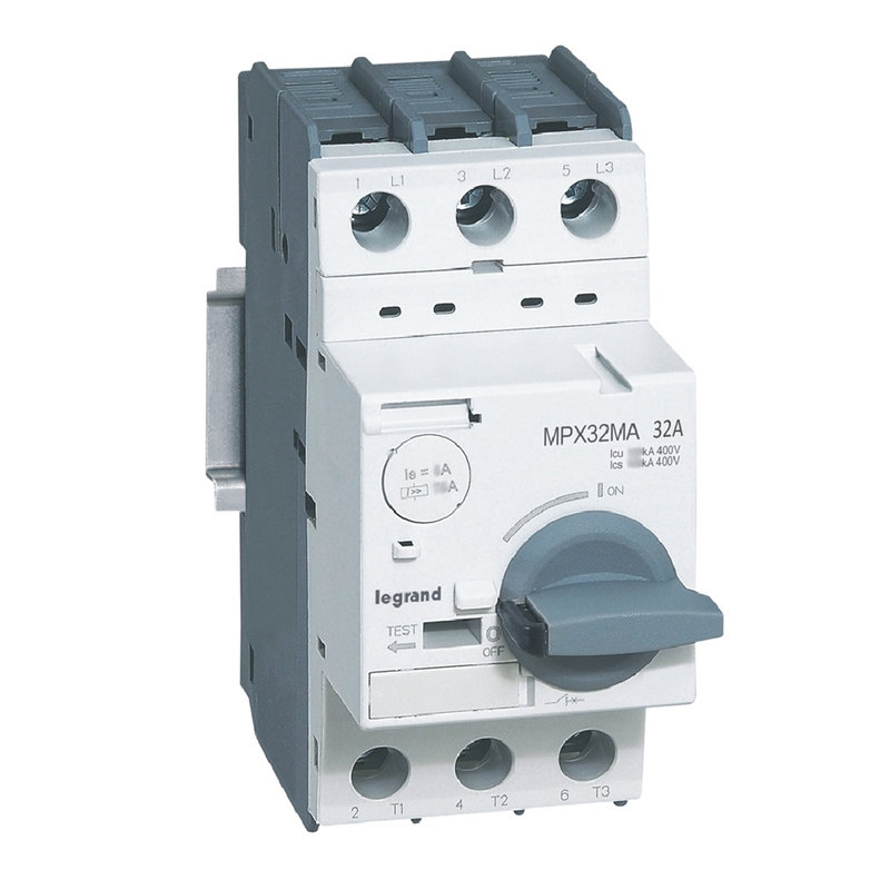 Legrand 417355 - Disjoncteur moteur magnétique seul MPX³32MA - 416A - Icu 50kA en 415V