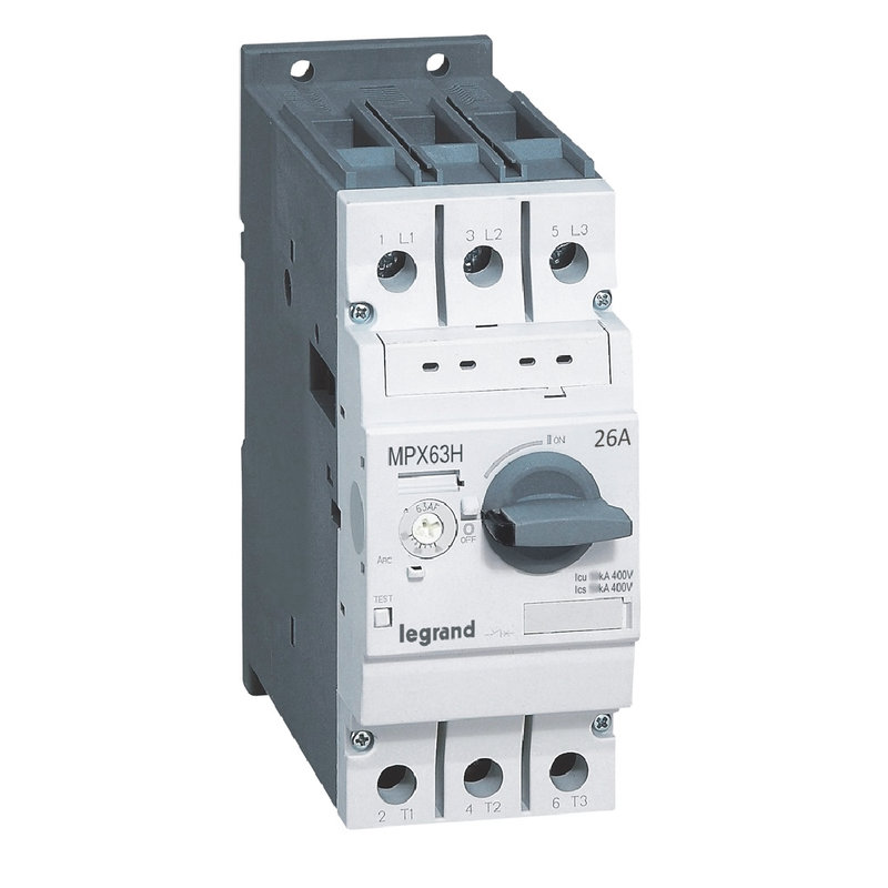 Legrand 417364 - Disjoncteur moteur magnétothermique MPX³63H - 18A à 26A - Icu 50kA en 415V