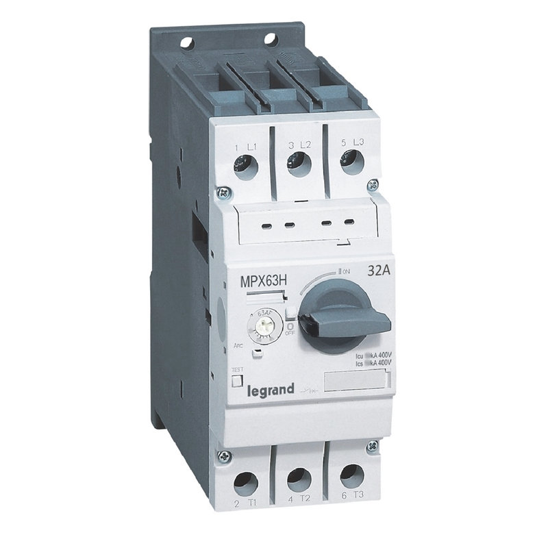 Legrand 417365 - Disjoncteur moteur magnétothermique MPX³63H - 22A à 32A - Icu 50kA en 415V