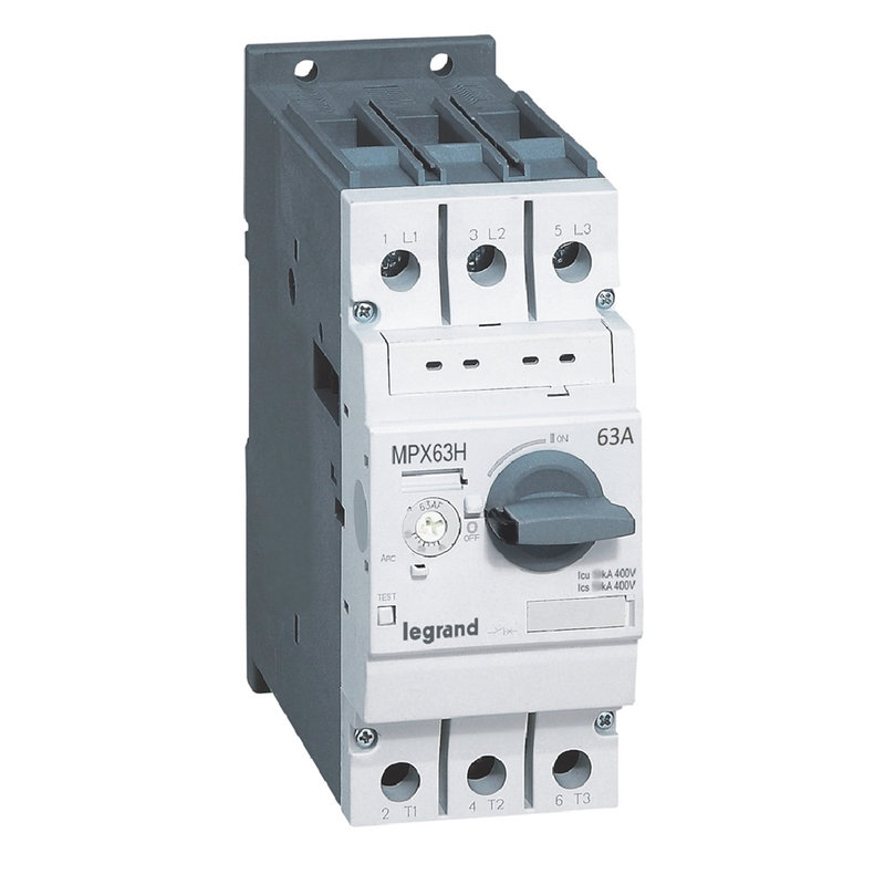 Legrand 417368 - Disjoncteur moteur magnétothermique MPX³63H - 45A à 63A - Icu 50kA en 415V