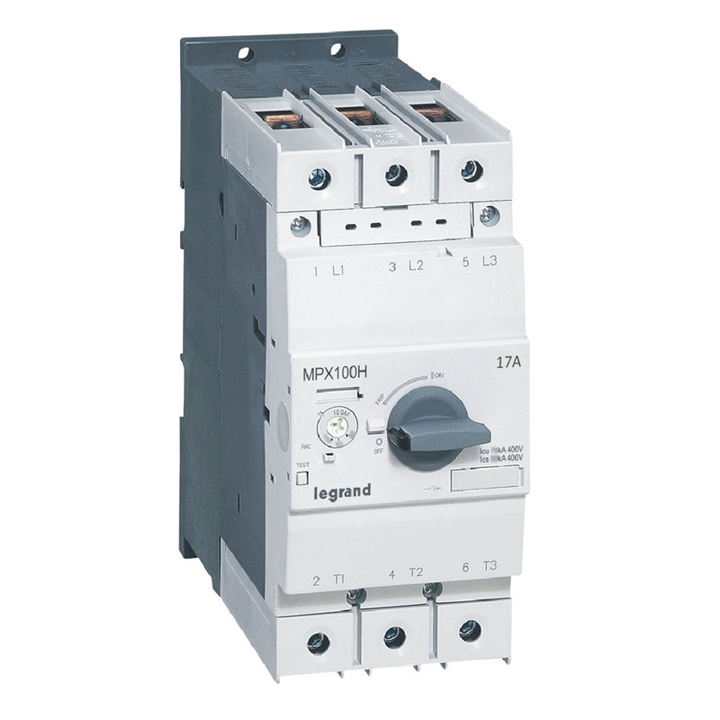 Legrand 417370 - Disjoncteur moteur magnétothermique MPX³100H - 11A à 17A - Icu 100kA en 415V
