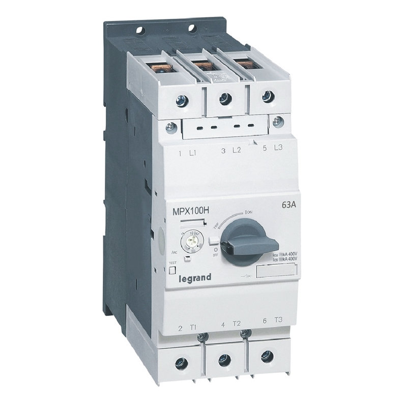 Legrand 417376 - Disjoncteur moteur magnétothermique MPX³100H - 45A à 63A - Icu 100kA en 415V