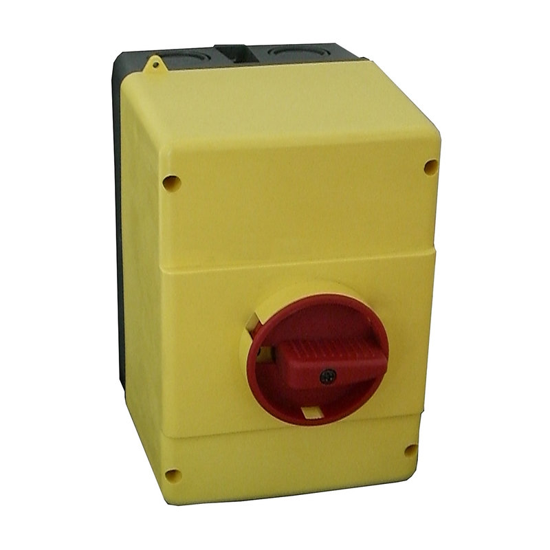 Legrand 417480 - Boîtier IP65 disj. moteur MPX³32H - MPX³32MA - jaune commande rotative rouge