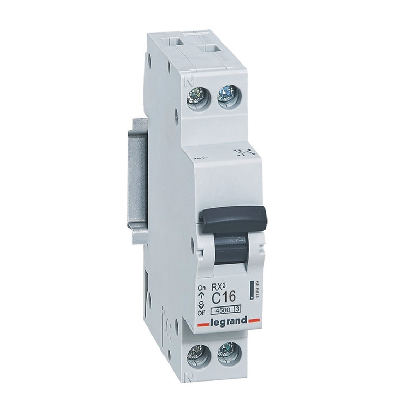 Legrand 419949 - Disjoncteur RX³ 4500 1P+N 230V~ 16A courbe C - 1 module