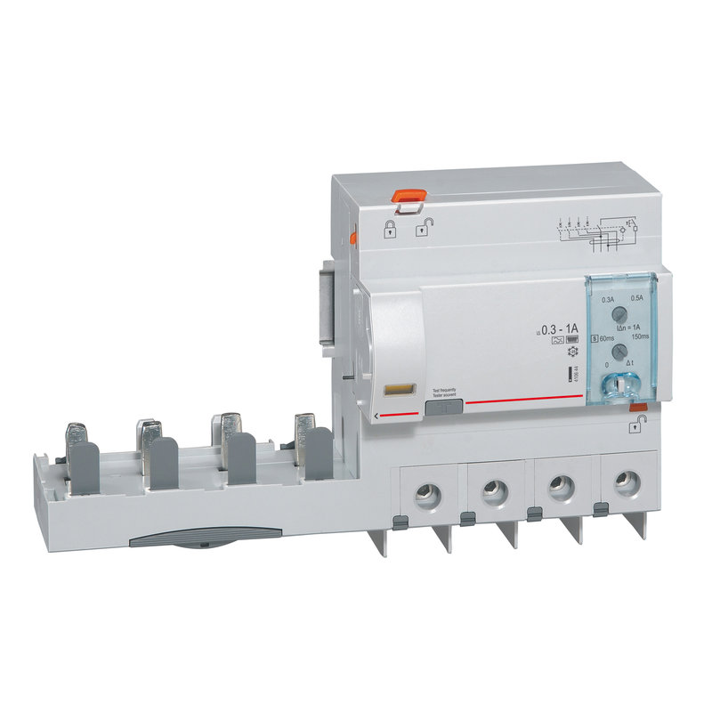Legrand 410644 - Bloc diff adaptable vis DX³ pour disj 1,5 mod/pôle -4P 400V~ 125A typeF réglable