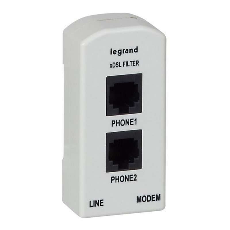 Legrand 413112 - Répartiteur modulaire téléphonique ADSL 3 sorties - 2 modules