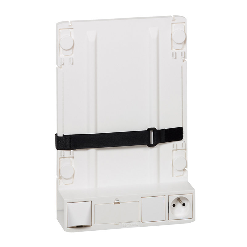 Legrand 413149 - Support box opérateur ADSL/fibre avec 1x2P+T + 4 cordons de liaison box/coffret
