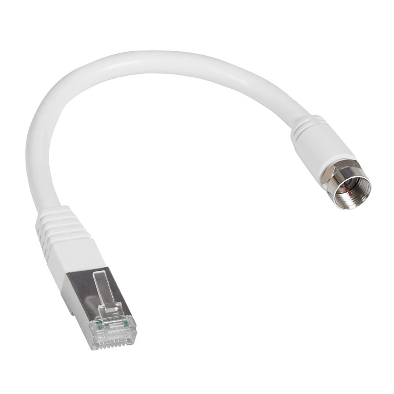 Legrand 413206 - Cordon de brassage 1 embout coaxial et 1 embout RJ45 - longueur 0,3m