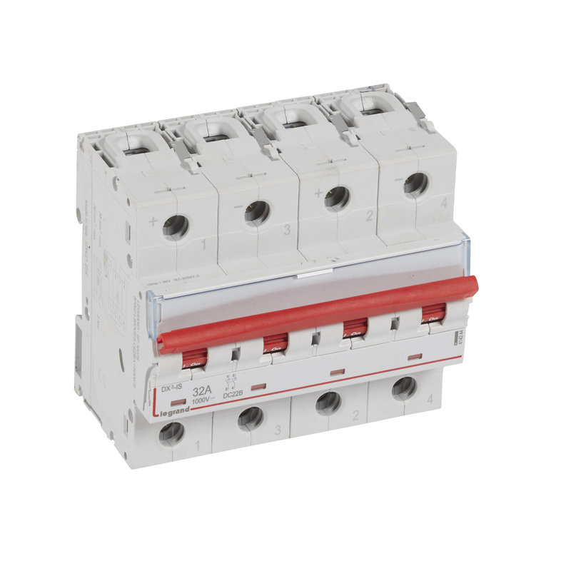 Legrand 414244 - Interrupteur-sectionneur à manette 1000 V= - 32A - 6 modules