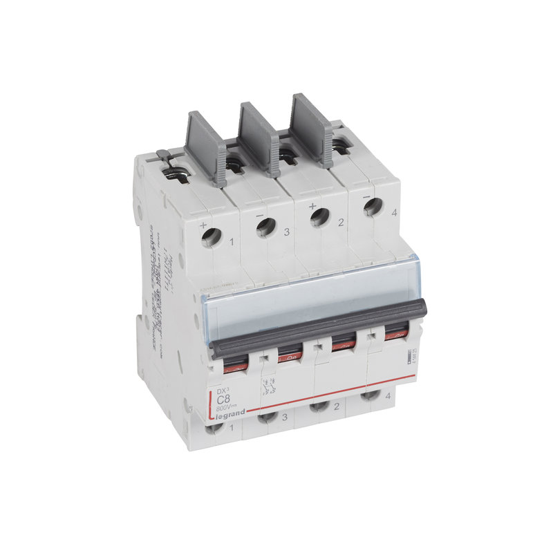 Legrand 414425 - Disjoncteur modulaire courant continu DX³ 800V= 8A - 4 modules