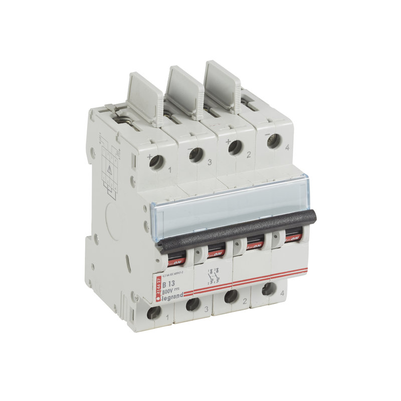 Legrand 414427 - Disjoncteur modulaire courant continu DX³ 800V= 13A - 4 modules