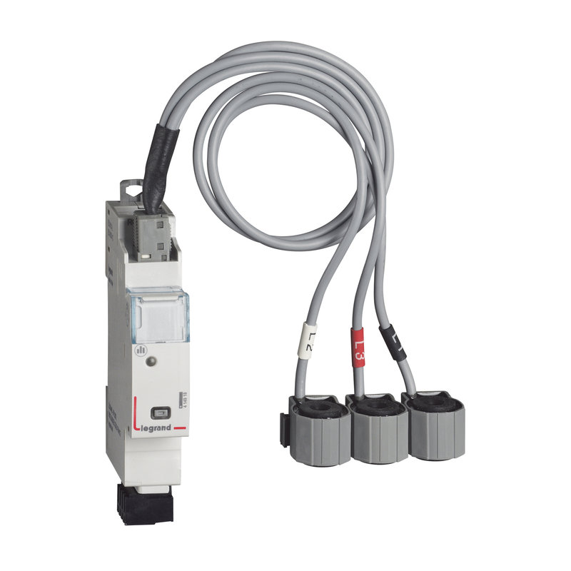 Legrand 414918 - Module de mesure 3x monophasé + 3 tores fermés EMS CX³ jusqu'à 63A - 1 module