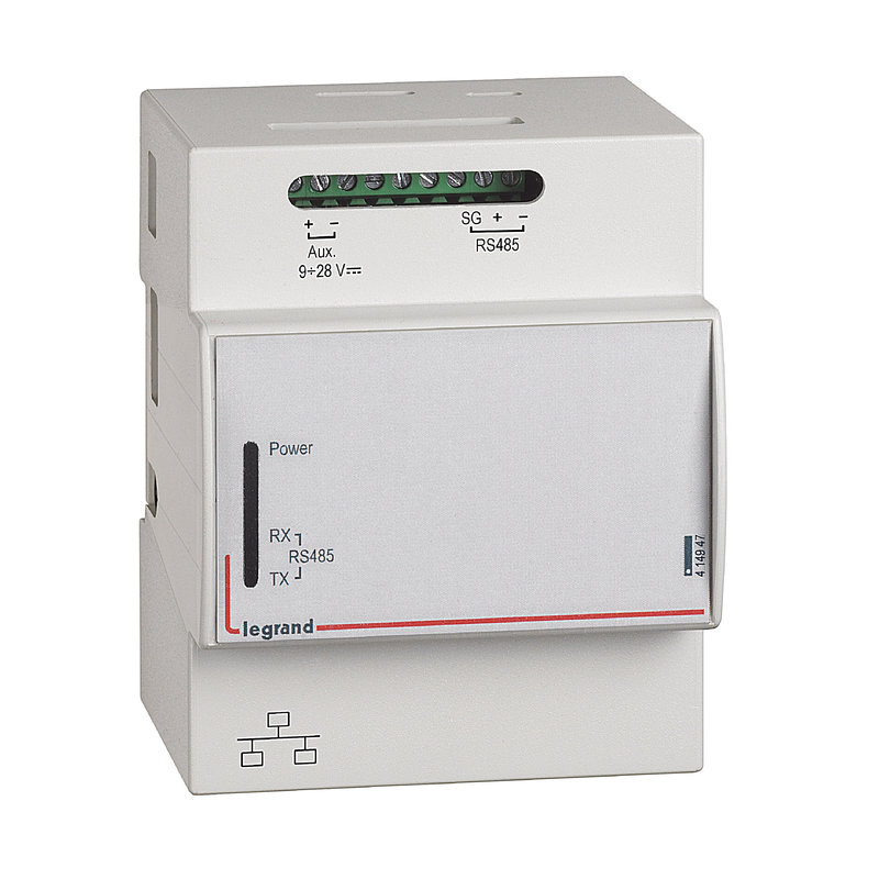 Legrand 414947 - Energie Serveur Web pour consultation à distance - 10 adresses MODBUS/compteurs