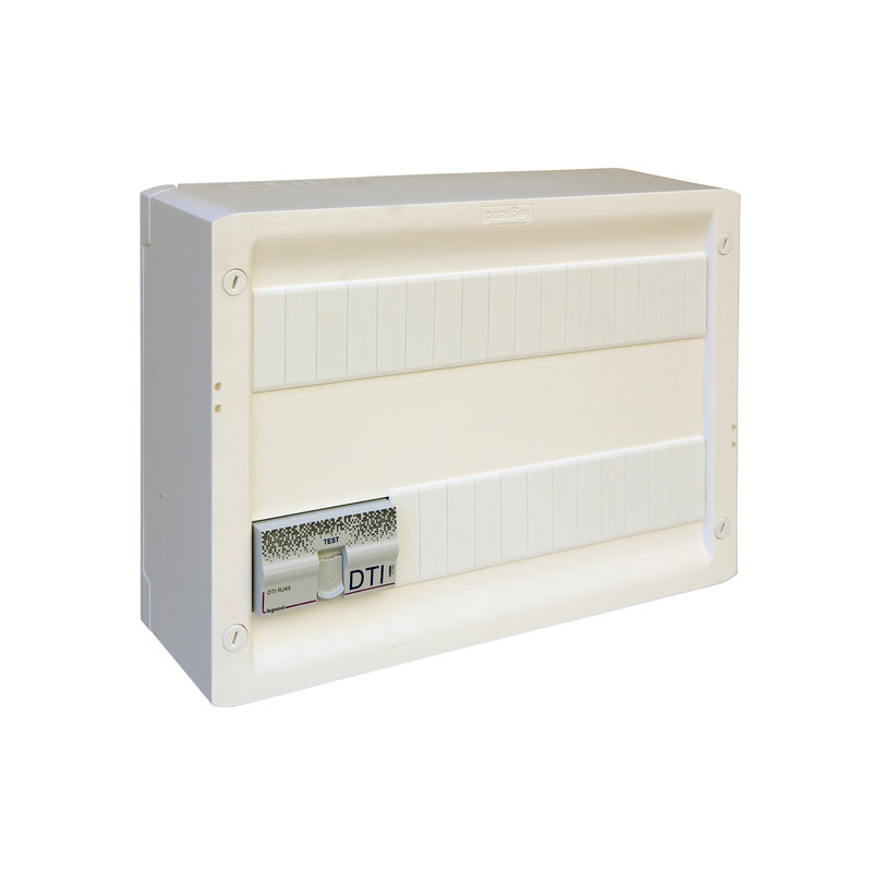 Legrand 418248 - Coffret Basique Grade 2 TV Drivia 18 - 4xRJ45 STP + répartiteur TV 2 sorties