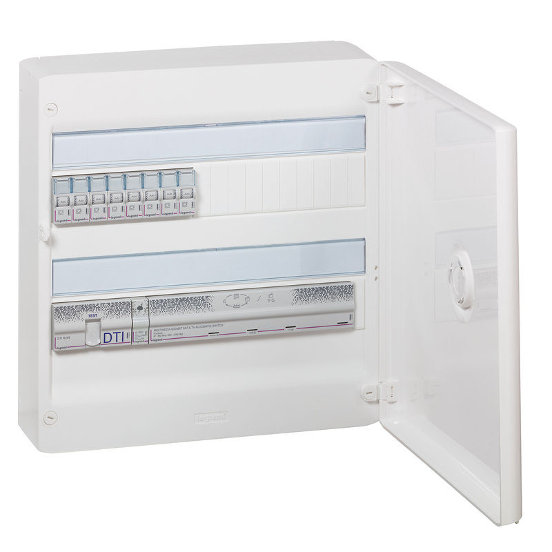 Legrand 418264 - Prêt à poser coffret multimédia Optimum auto Gigabit Drivia 18 - TV sur RJ