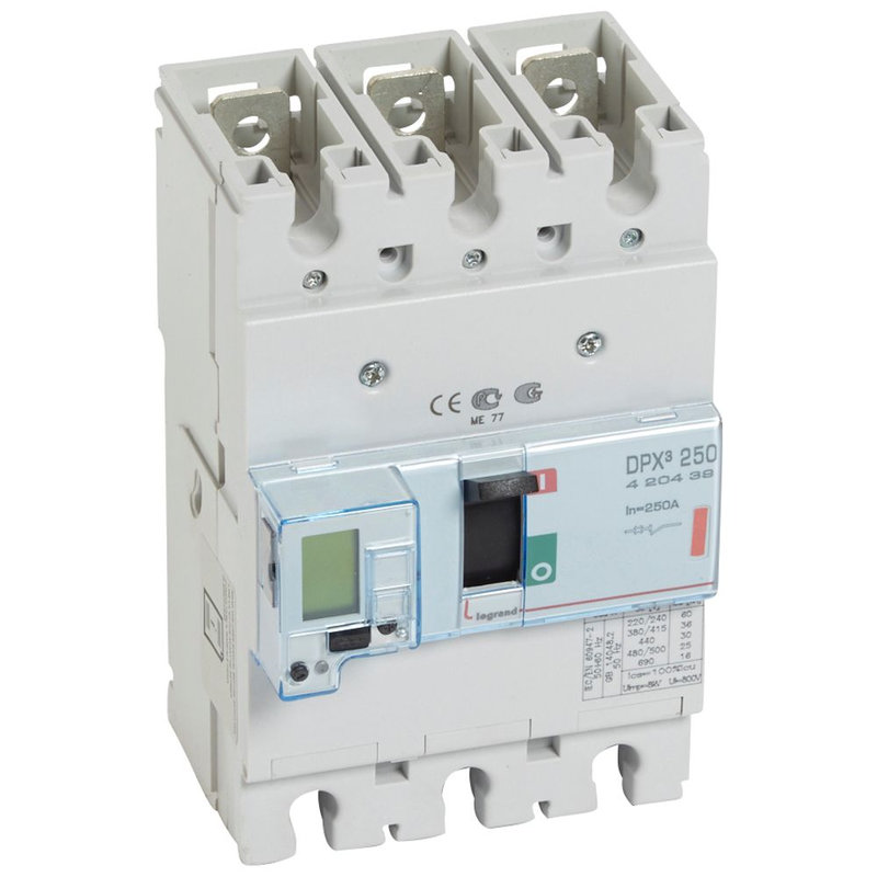 Legrand 420439 - Disjoncteur électronique avec unité de mesure DPX³250 Icu 36kA 400V~ - 3P - 250A