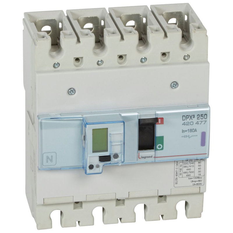 Legrand 420477 - Disjoncteur électronique avec unité de mesure DPX³250 Icu 50kA 400V~ - 4P - 160A