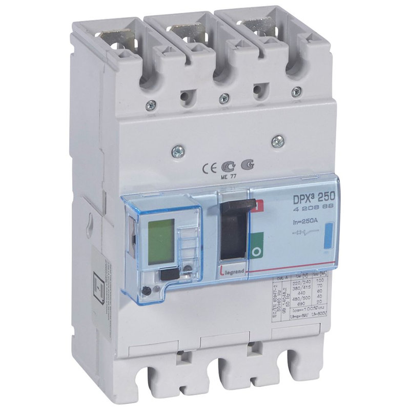 Legrand 420669 - Disjoncteur électronique avec unité de mesure DPX³250 Icu 70kA 400V~ - 3P - 250A
