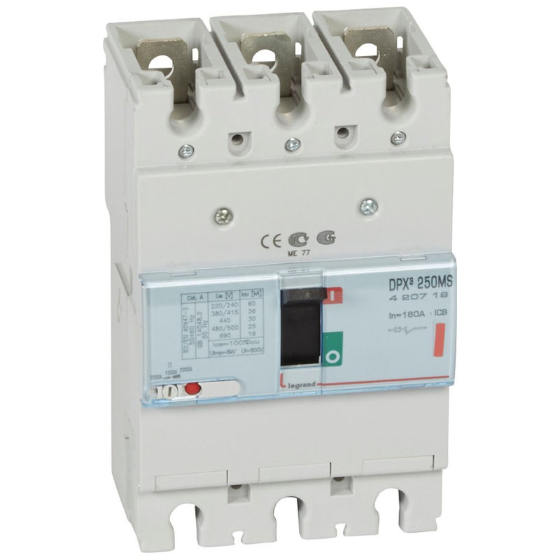 Legrand 420719 - Disjoncteur magnétique réglable seul DPX³250 - 36kA 400V~ - 3P - 160A