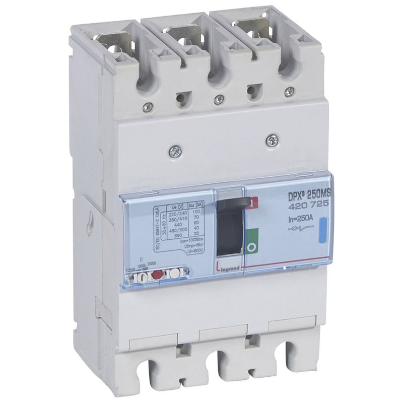 Legrand 420725 - Disjoncteur magnétique réglable seul DPX³250 - 70kA 400V~ - 3P - 250A