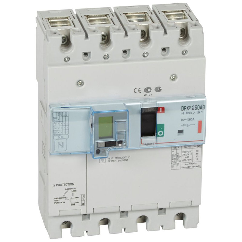 Legrand 420731 - Disjoncteur de branchement version Enedis DPX³250AB différentiel 130A 4P