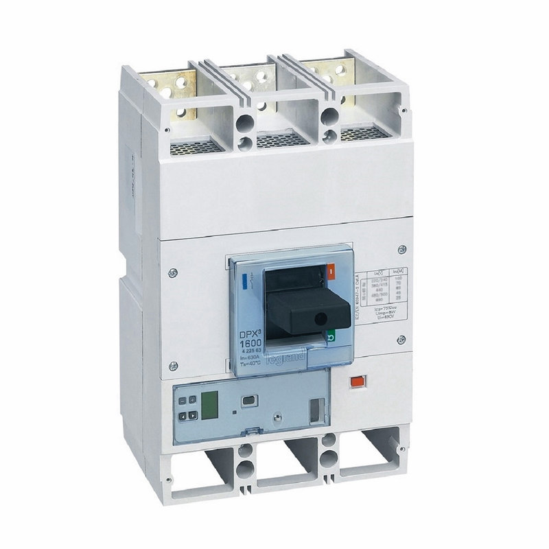 Legrand 422563 - Disjoncteur électronique S1 DPX³1600 pouvoir de coupure 70kA 400V~ - 3P - 630A