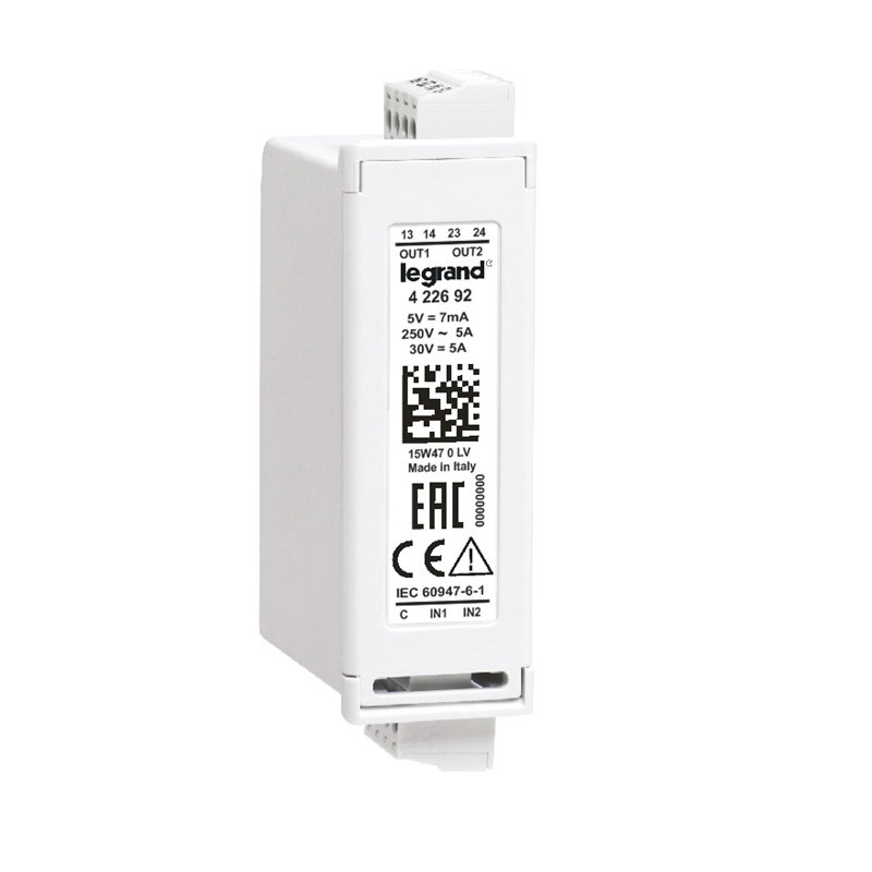 Legrand 422692 - Module extractible pour boîtier d'automatisme - 2 entrées / 2 sorties