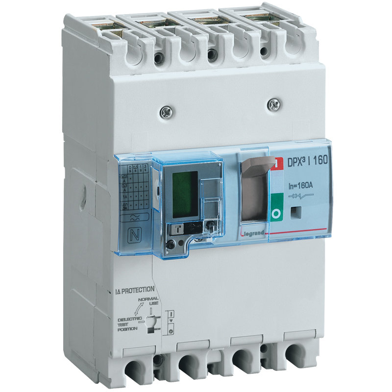 Legrand 420197 - Interrupteur à déclenchement libre DPX³-I160 - 4P avec différentiel - 160A