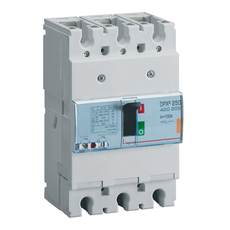 Legrand 420205 - Disjoncteur magnétothermique DPX³250 pouvoir de coupure 25kA 400V~ - 3P - 100A