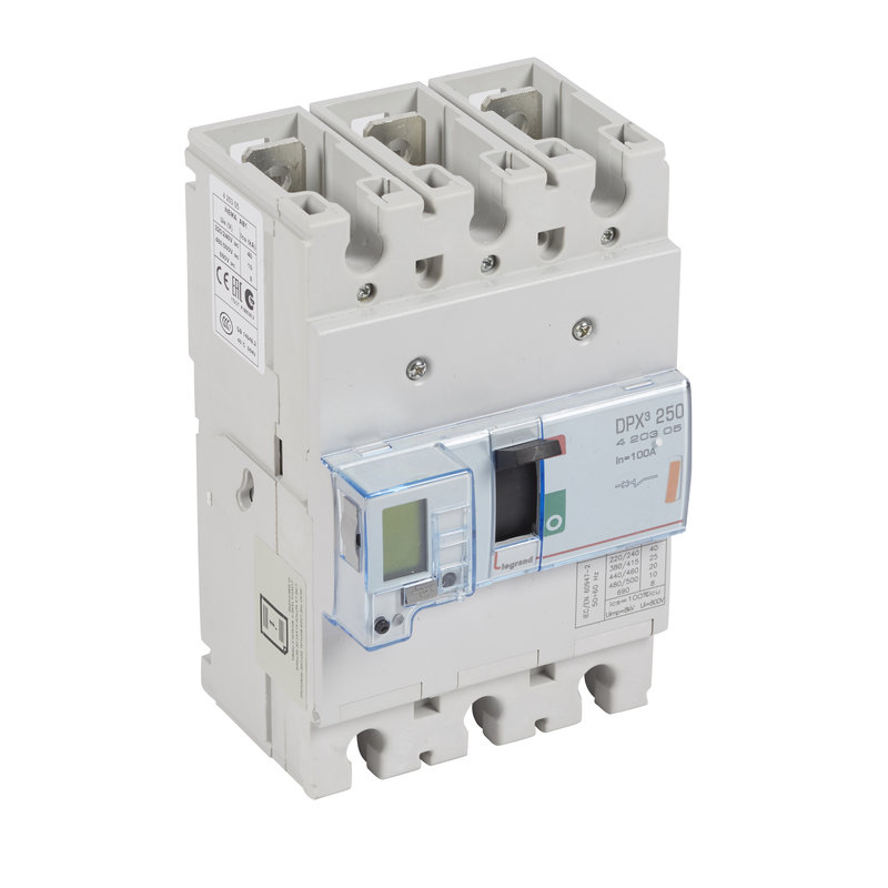 Legrand 420305 - Disjoncteur électronique DPX³250 pouvoir de coupure 25kA 400V~ - 3P - 100A