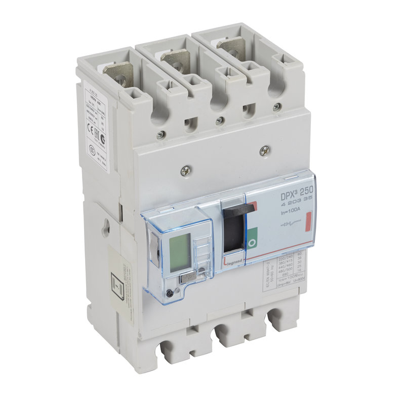 Legrand 420335 - Disjoncteur électronique DPX³250 pouvoir de coupure 36kA 400V~ - 3P - 100A