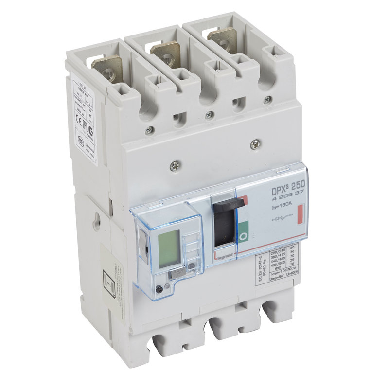Legrand 420337 - Disjoncteur électronique DPX³250 pouvoir de coupure 36kA 400V~ - 3P - 160A