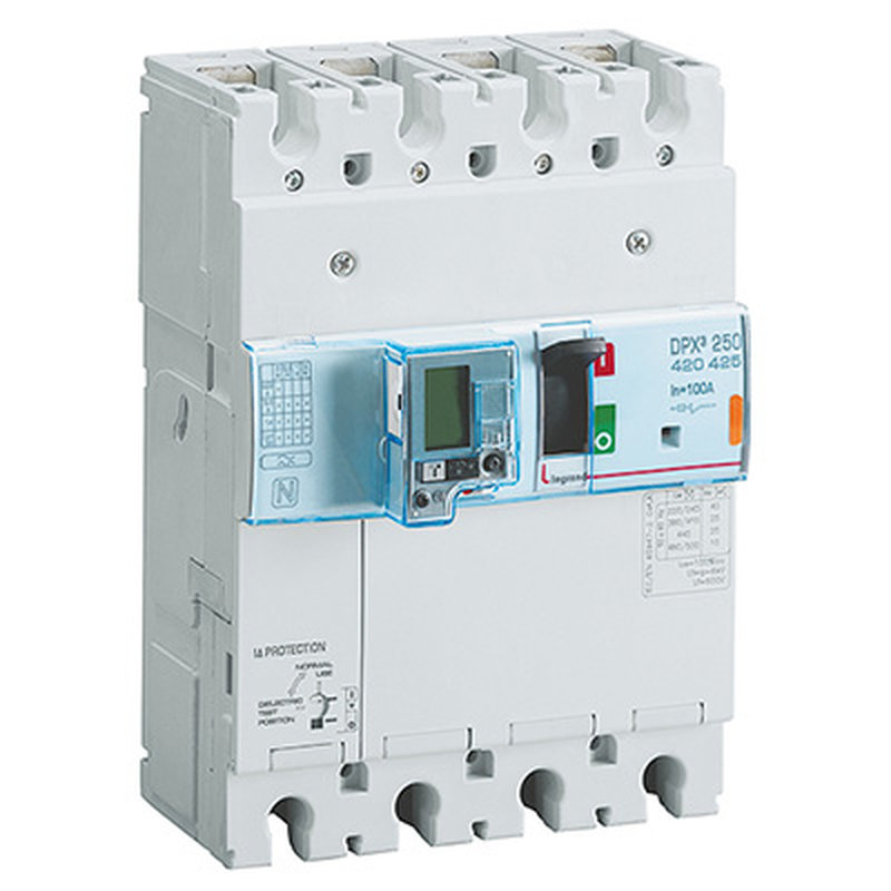 Legrand 420425 - Disjoncteur électronique diff - unité de mesure DPX³250 Icu 25kA 400V~ - 4P 100A