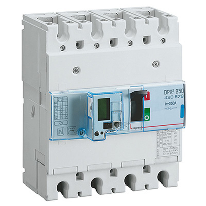 Legrand 420679 - Disjoncteur électronique avec unité de mesure DPX³250 Icu 70kA 400V~ - 4P - 250A