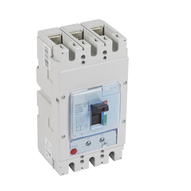 Legrand 422016 - Disjoncteur magnétothermique DPX³630 pouvoir de coupure 50kA 400V~ - 3P - 400A
