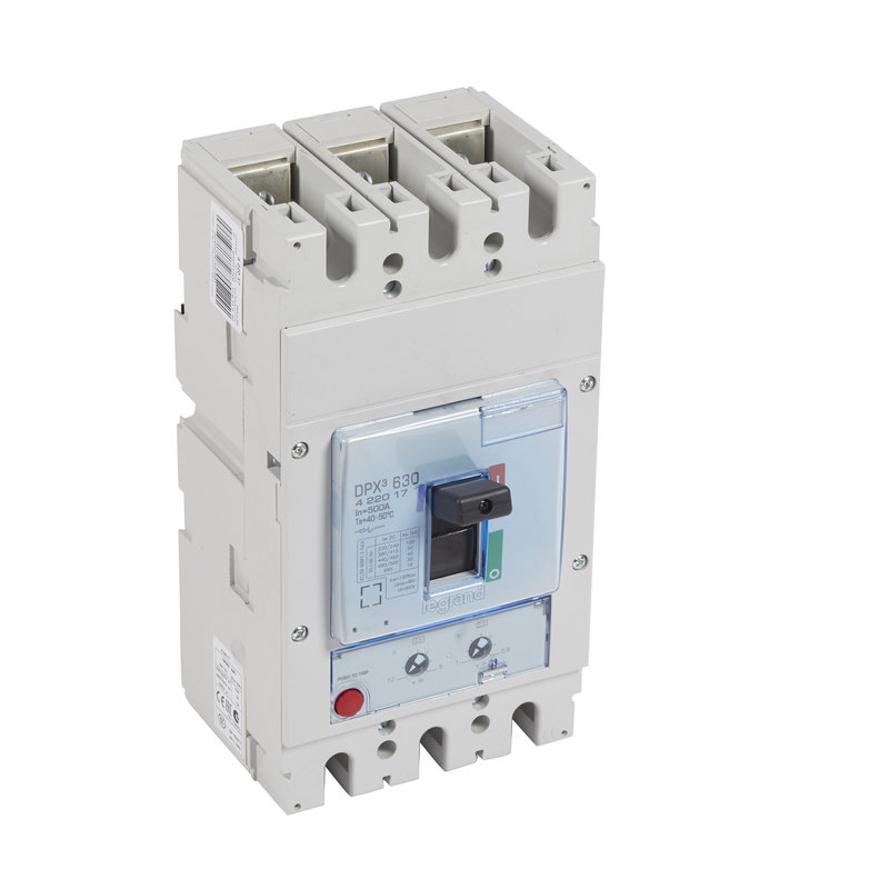 Legrand 422017 - Disjoncteur magnétothermique DPX³630 pouvoir de coupure 50kA 400V~ - 3P - 500A