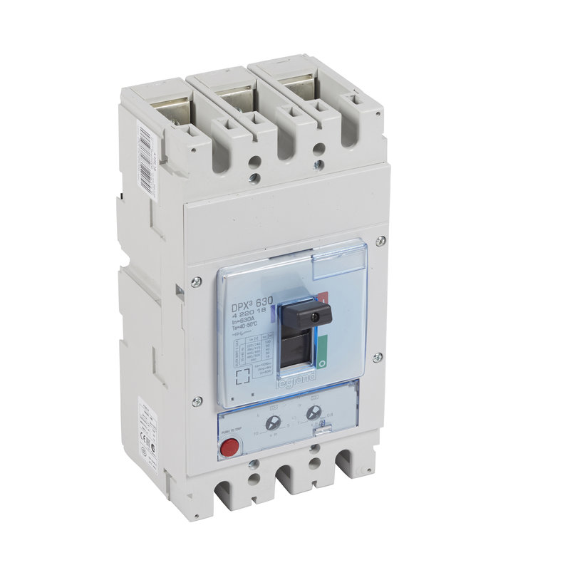 Legrand 422018 - Disjoncteur magnétothermique DPX³630 pouvoir de coupure 50kA 400V~ - 3P - 630A