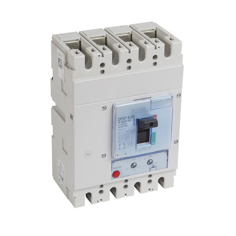 Legrand 422020 - Disjoncteur magnétothermique DPX³630 pouvoir de coupure 50kA 400V~ - 4P - 320A