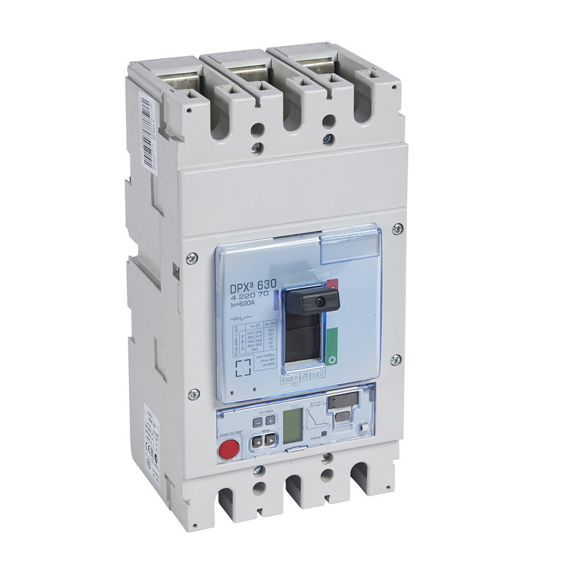 Legrand 422070 - Disjoncteur électronique S2 DPX³630 pouvoir de coupure 50kA 400V~ - 3P - 630A